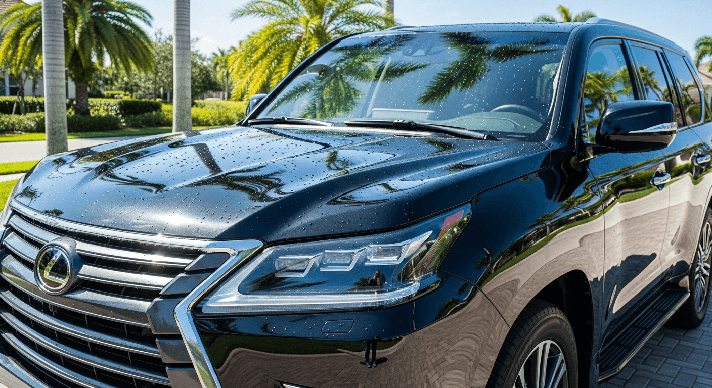 Freshly detailed luxury SUV